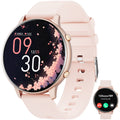 mingwear smart watch for Women, Compatible with Android and iPhone Devices, Featuring Fitness Tracker, 1.39-inch Smartwatch Gift, Answer/Make Calls/120 Sports Modes, IP68 Water-Resistant Fitness Watch (Pink)