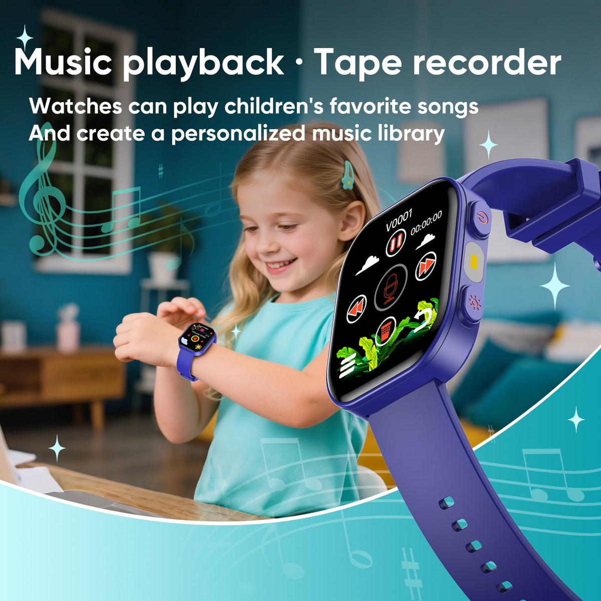 Joautrial Kids Smartwatch 1.83-inch, IP68 Waterproof/Flashlight Function, Supports Learning Cards/Music Playback/Casual Games/Voice Recording/Alarm/Calculator, etc. (Perfect Gift for Teens, Pink)