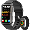 3CLOUDGE Fitness Tracker, 1.57" Smart Watch for Women Men, 10mm Ultra-Thin Fitness Watch with 2 Interchangeable Bands/Answer/Make Calls/120 Sports Modes/IP68 Waterproof, fits for Android iPhone Devices, Black