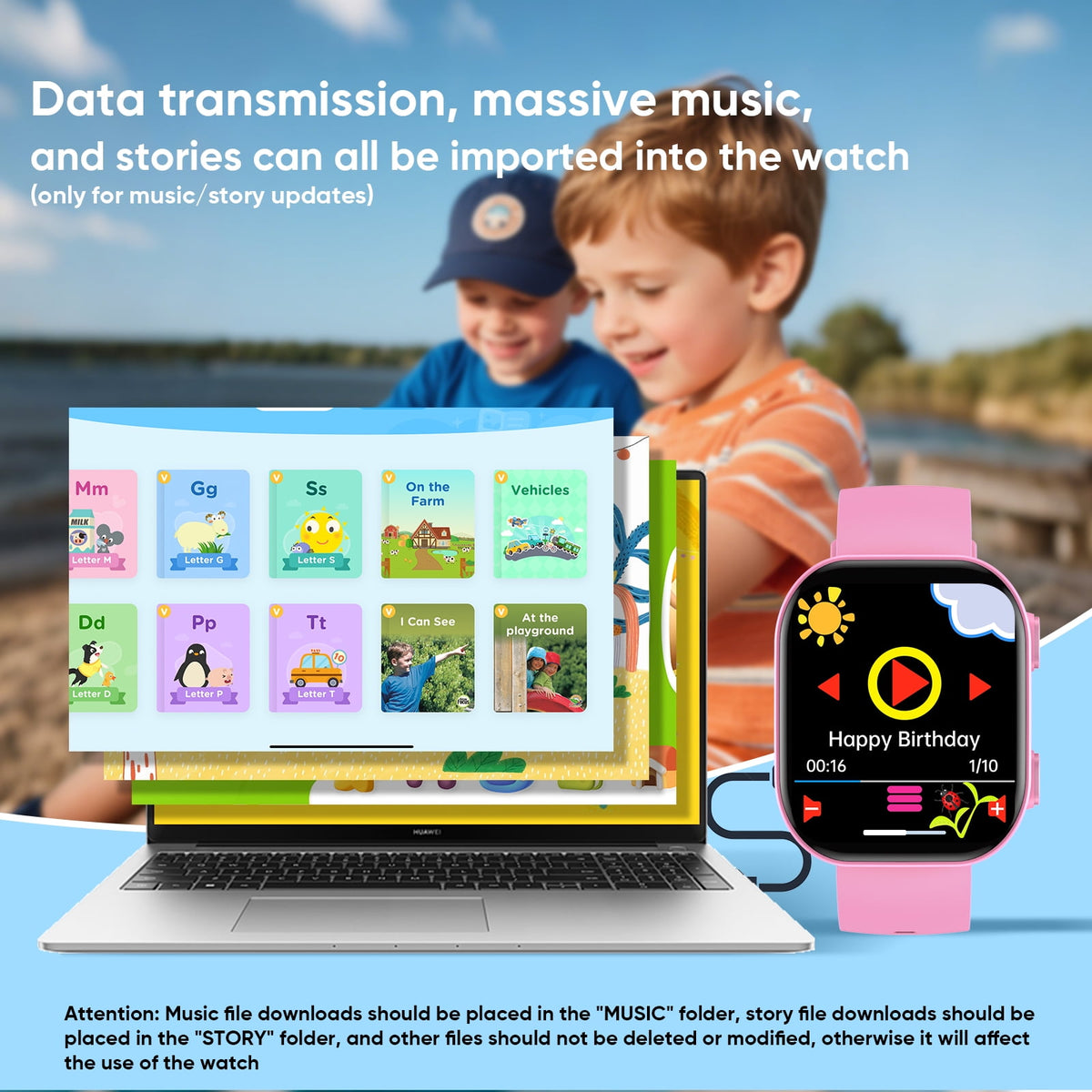 Joautrial Kids Smartwatch 1.83-inch, IP68 Waterproof/Flashlight Function, Supports Learning Cards/Music Playback/Casual Games/Voice Recording/Alarm/Calculator, etc. (Perfect Gift for Teens, Pink)