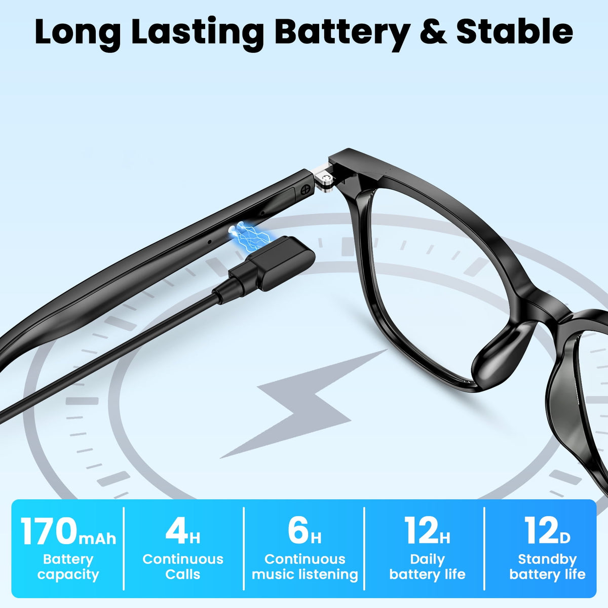 AI Smart Wireless Bluetooth Glasses for Men/Women with Speakers/Answer Calls/Music/Sports/Travel/Drive/Busniess (Color Change Lenses)