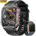 Haulvean Flagship Premium Military Smart Watch, 2.01" HD Smart Watch with GPS, AI ChatGPT, 3ATM Waterproof Smartwatch, 100+ Sports Modes, Fitness Tracker fits for Android iPhone Devices, 2 Bands Gifts for Dad