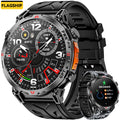 Haulvean Flagship Premium Military Smart Watch, 1.56" AMOLED Smartwatch with GPS/ChatGPT AI Assistant/3ATM Waterproof/100+ Sports Modes, Fitness Tracker fits for Android iPhone Devices, 2 Bands