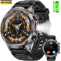 Haulvean Smart Watch for Men 1.7" Smartwatch (Metal Body) with 1000mAh Battery/ IP68 Waterproof/100+ Sports Modes, Outdoor Sports, Fitness Tracker fits for Android iPhone Devices(Black)