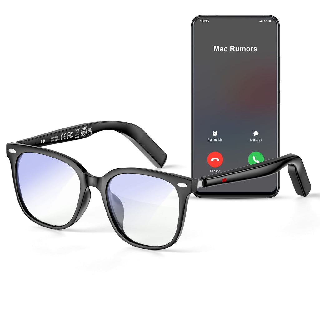 AI Smart Wireless Bluetooth Glasses for Men/Women with Speakers/Answer Calls/Music/Sports/Travel/Drive/Busniess (Color Change Lenses)