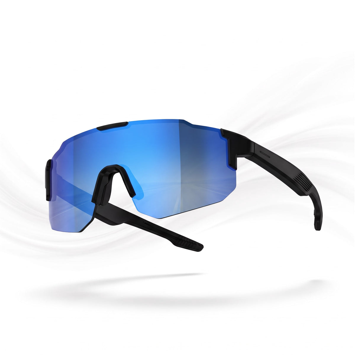 Mingdaln Cycling Smart Glasses Polarized Sports Sunglasses Open Ear Bluetooth Audio Touch Control Hands Free Calls 7H Battery Outdoor Riding