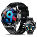 Minsxk Smart Watch Fits for Android and Iphone, 1.52" Round HD Screen,Fitness Tracker,120+ Sport Modes, Smartwatch with Bluetooth Calls/Answer,Smart Watches for Men Women,Waterproof,for Gift Black