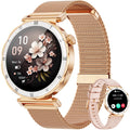 Joautrial Smart Watch for Women, 1.19" AMOLED HD Screen, Bluetooth Call & Message Reminder, Fitness Watch with 110+ Sport Modes, Smartwatch Compatible with iPhone & Android, Gold