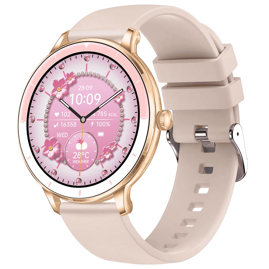 Smart Watches for Women, 1.26-inch HD Touch Screen Fitness Watch with Bluetooth Calling, Over 100 Sports Modes IP68 Waterproof Women Smartwatch, Fits for Android and iPhone（Rose Gold）