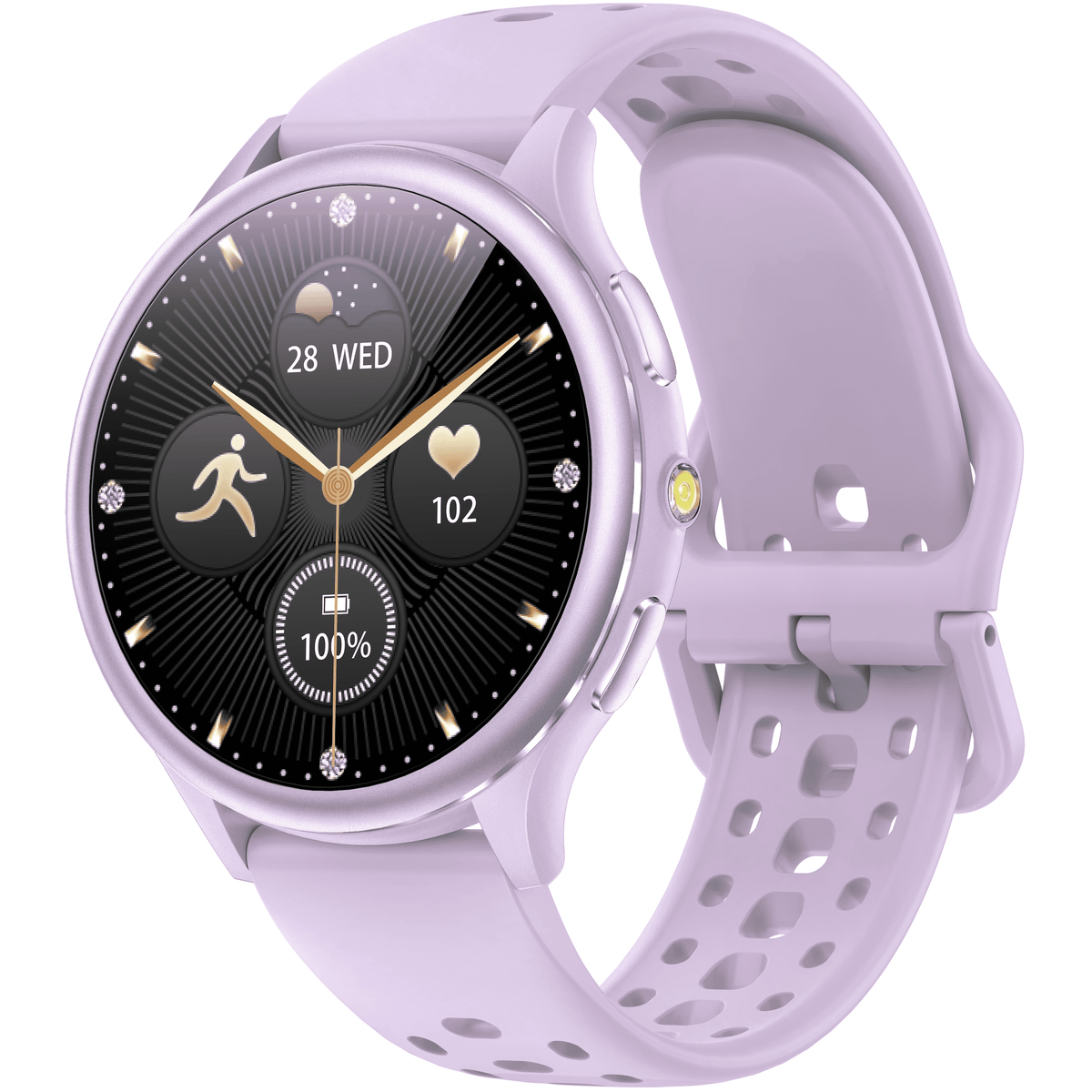 Smart Watch for Women, 1.32-inch Round TFT Display, Bluetooth Calling, IP68 Waterproof Fitness Smartwatch, 120+ Sports Modes, Compatible with Android & iPhone (Purple)