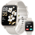 Smart Watch for Women Men, 1.93-inch TFT HD Screen Fitness Tracker, Fits for Android & iPhone, Make & Receive Calls, 120 Sports Modes, IP68 Waterproof Pedometer Smartwatch Gift (White)