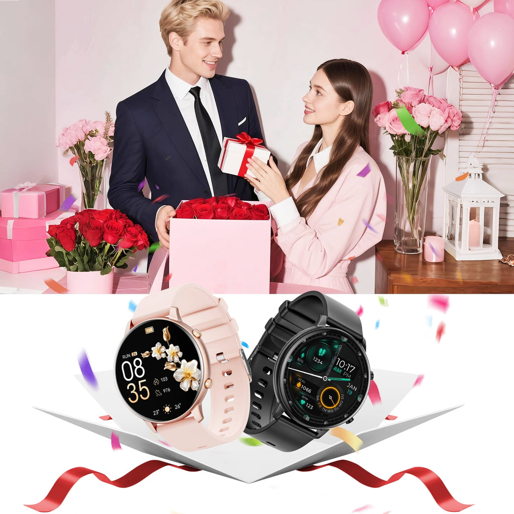 Joautrial Smart Watch for Women, 1.39" Fitness Tracker with Bluetooth Calls(Answer&Make&Message Reminder), Smart Watch Fits for Android and iPhone, IP67 Waterproof, 100+ Sport Modes Smartwatch, for Gift, Pink