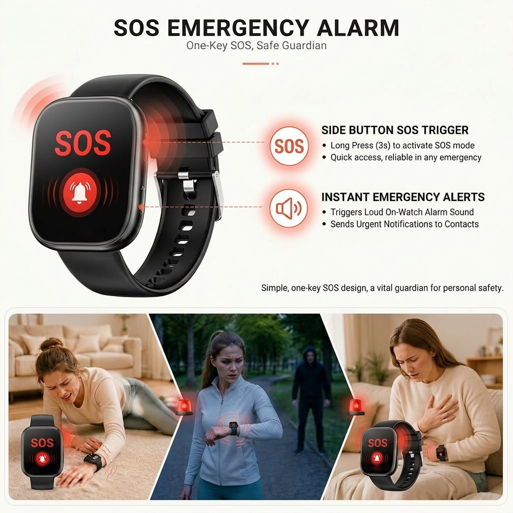 Haulvean Smart Watch fits for Android and iPhone Devices, Smartwatch for Women Men 1.88" HD Fitness Tracker with 100+ Sports Mode, Bluetooth Call, IP68 Waterproof for Gift Black