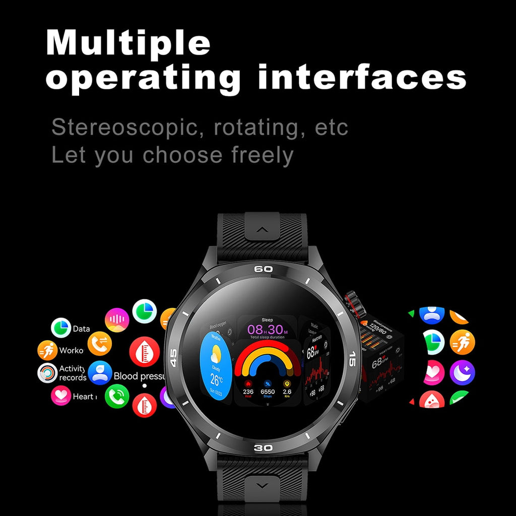 Minsxk Smart Watch Fits for Android and Iphone, 1.52" Round HD Screen,Fitness Tracker,120+ Sport Modes, Smartwatch with Bluetooth Calls/Answer,Smart Watches for Men Women,Waterproof,for Gift Black